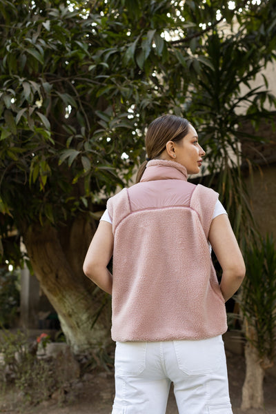 Berber nylon vest with snaps - 267009