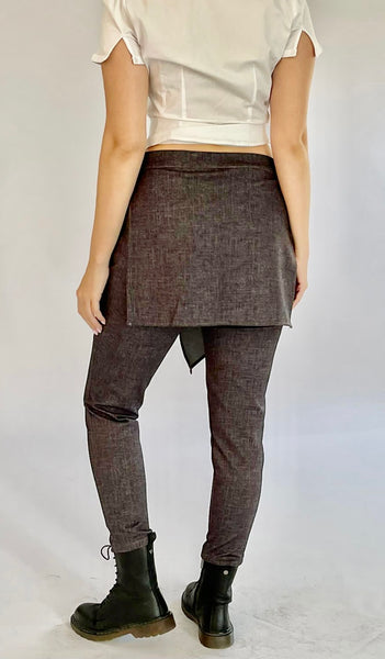 Dark Grey Pants with/or without a Wrap Skirt -22P1