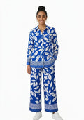 Blue Leaves Print Set - Blue