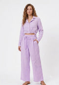 Cotton Crinkle Short Shirt Set - Lilac