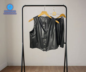 Leather vest-955