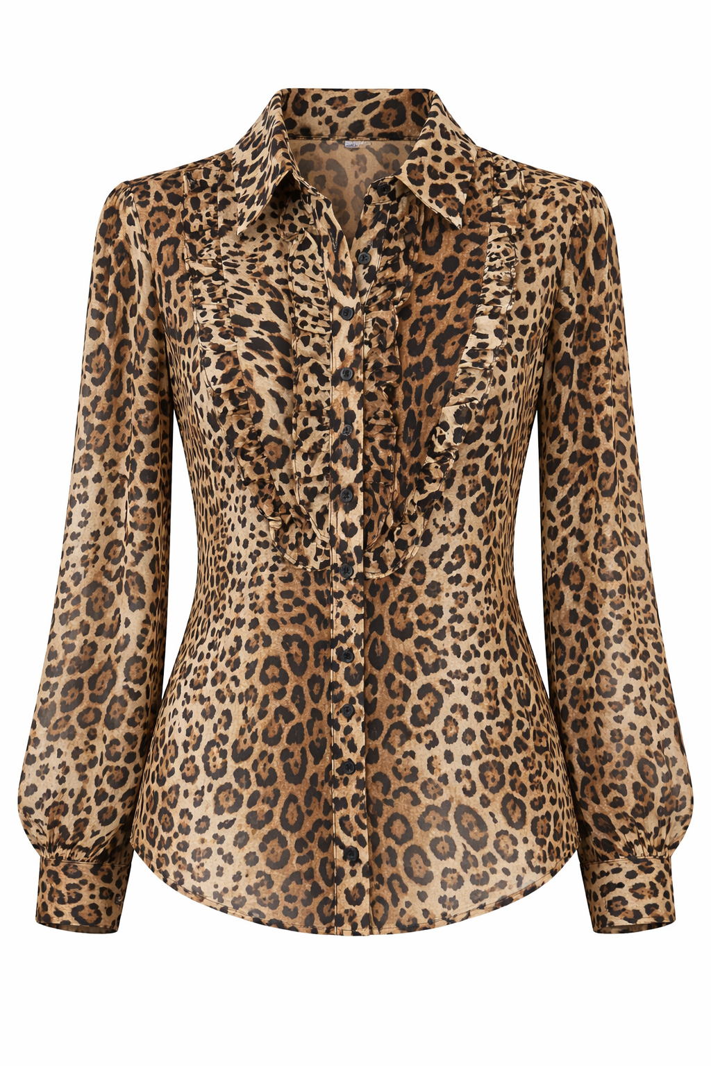 Tiger Print Chiffon Blouse - 11010