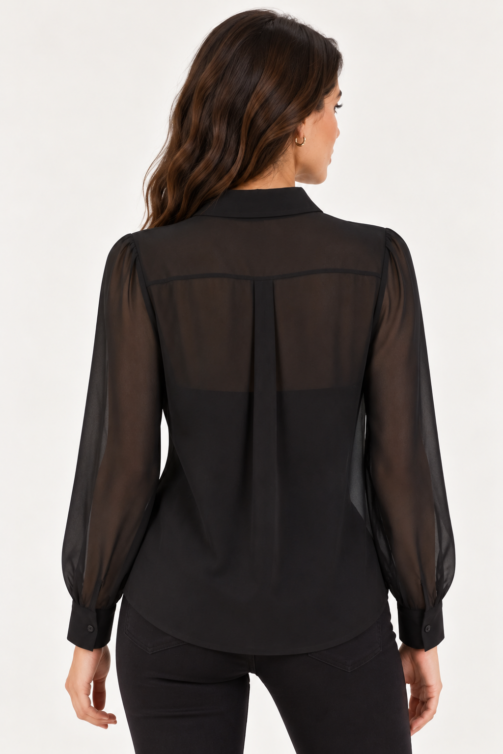 Two-Layer Chiffon Shirt - 111027