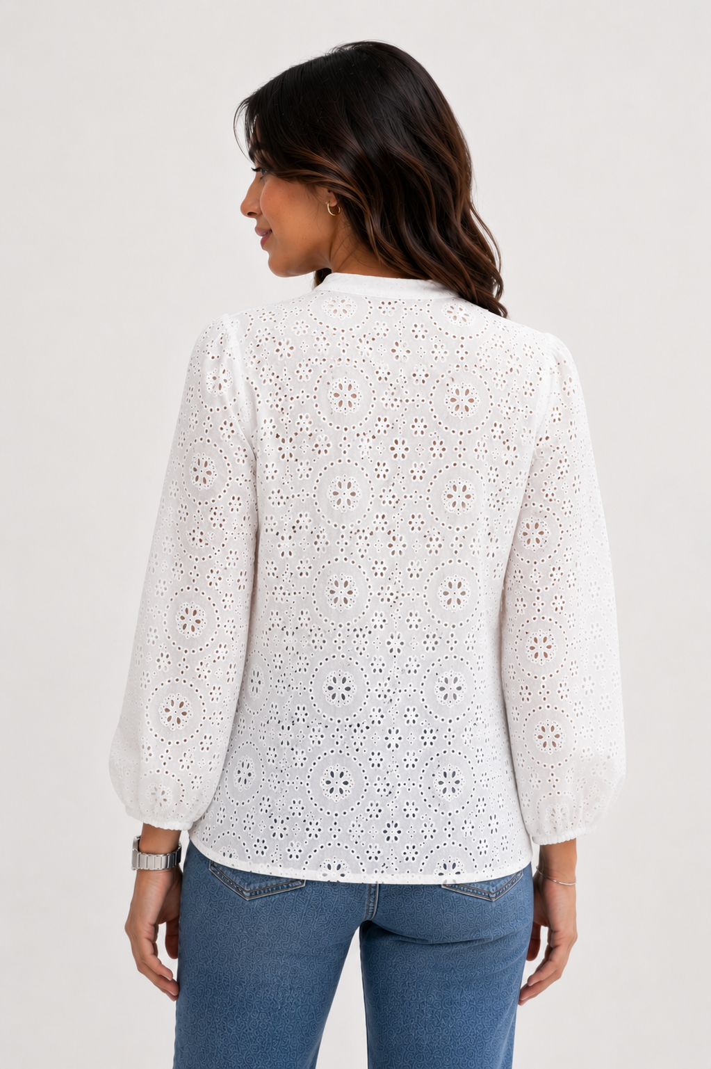 Embroidered Cotton Blouse - 110005
