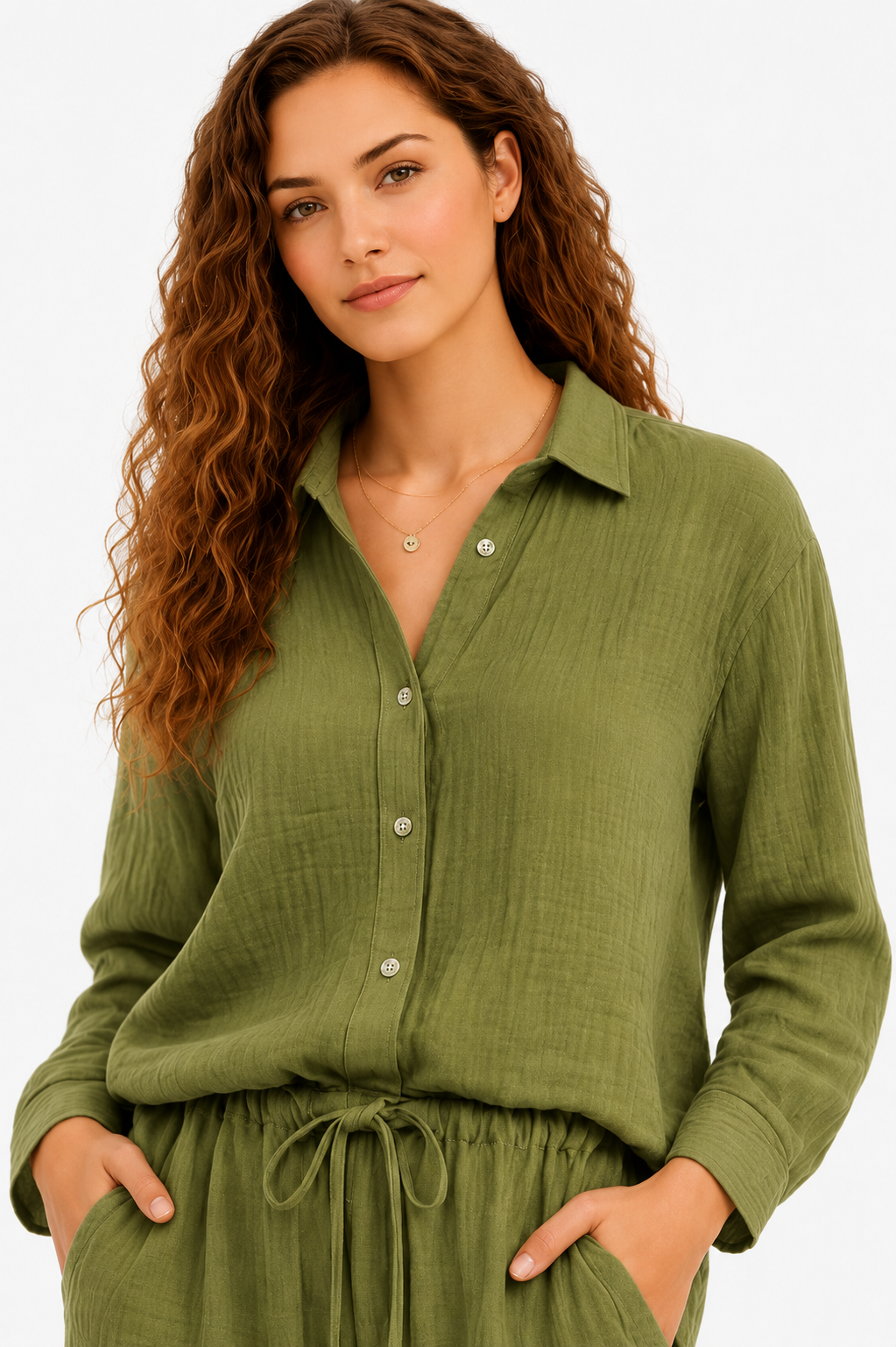 Crinkle Cotton Shirt - 111013