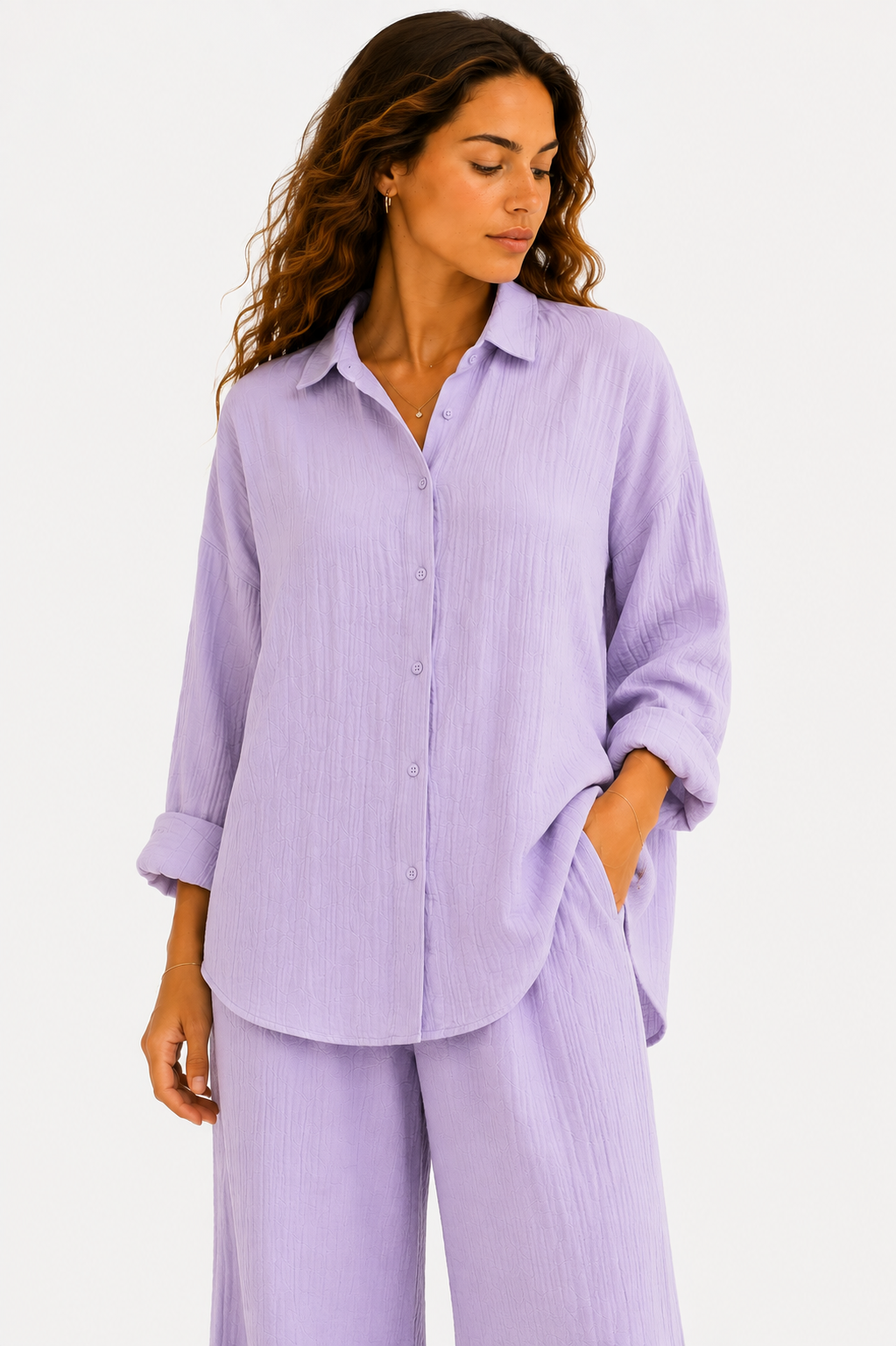 Crinkle Cotton Shirt - 111013