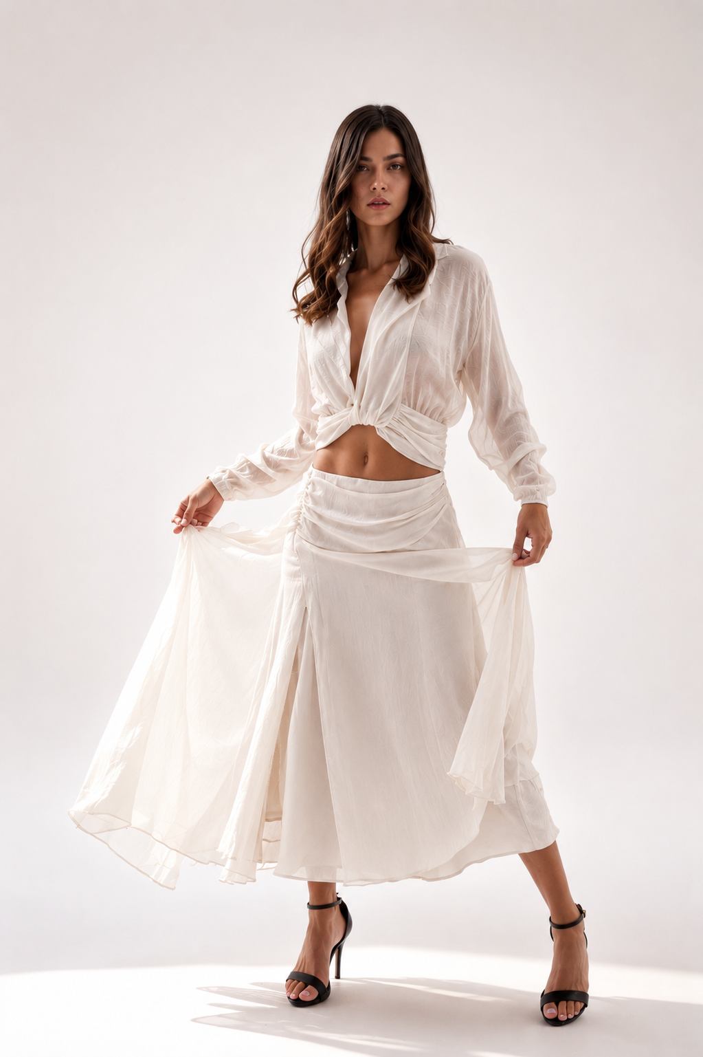 Tie Around Chiffon Top