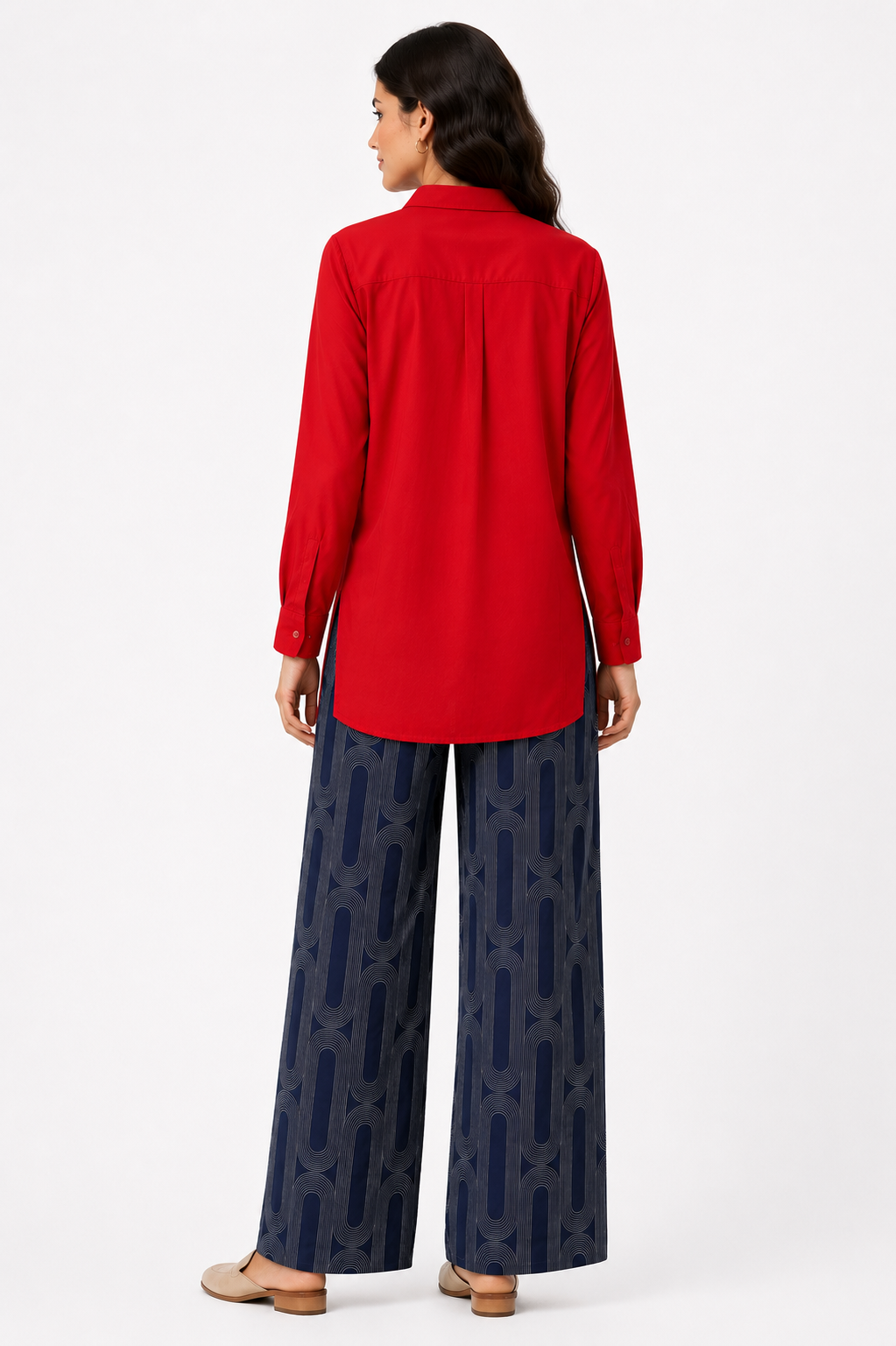Chinese Collar Linen Shirt - 111021