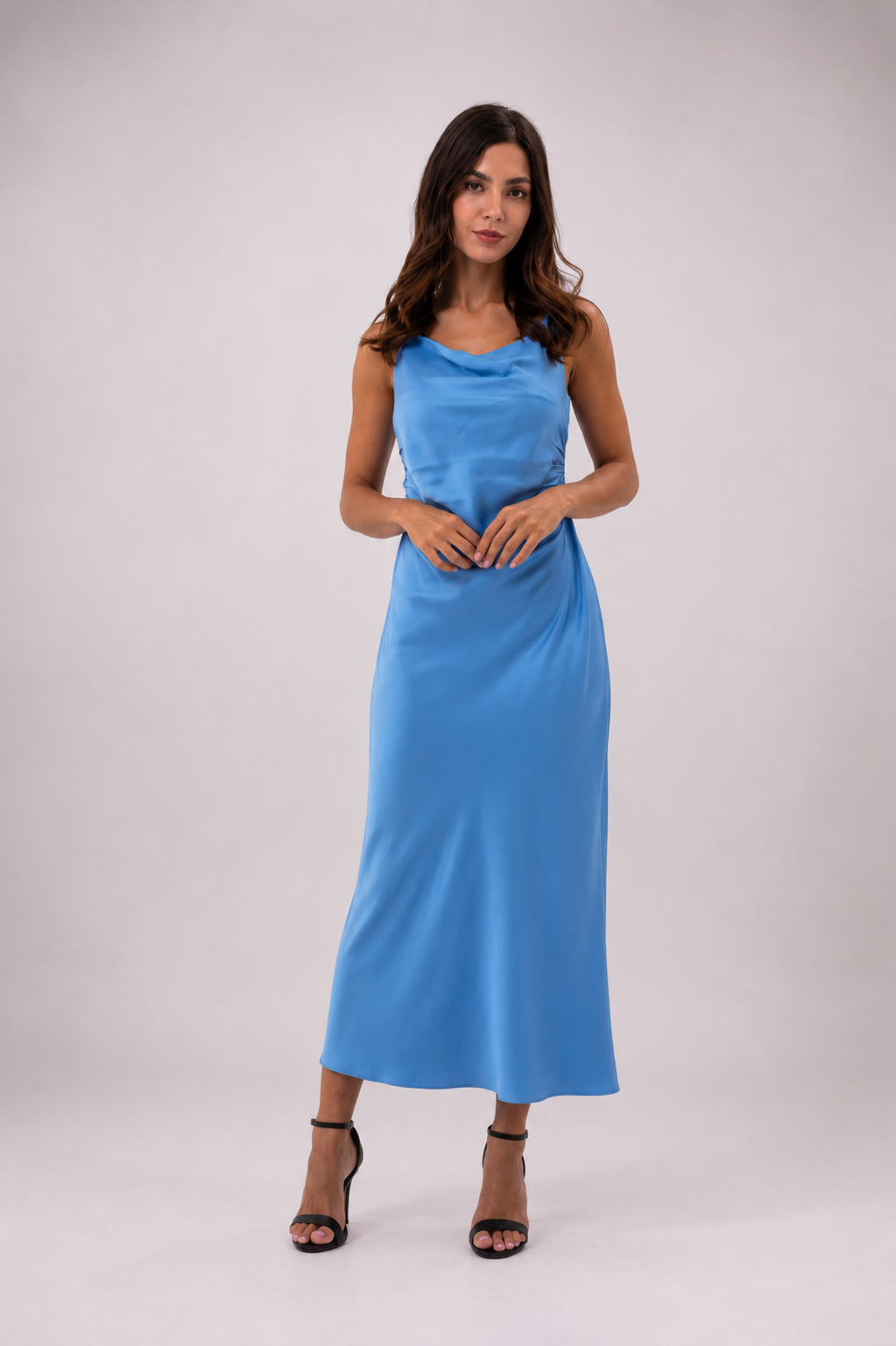 Satin Dress with Straps