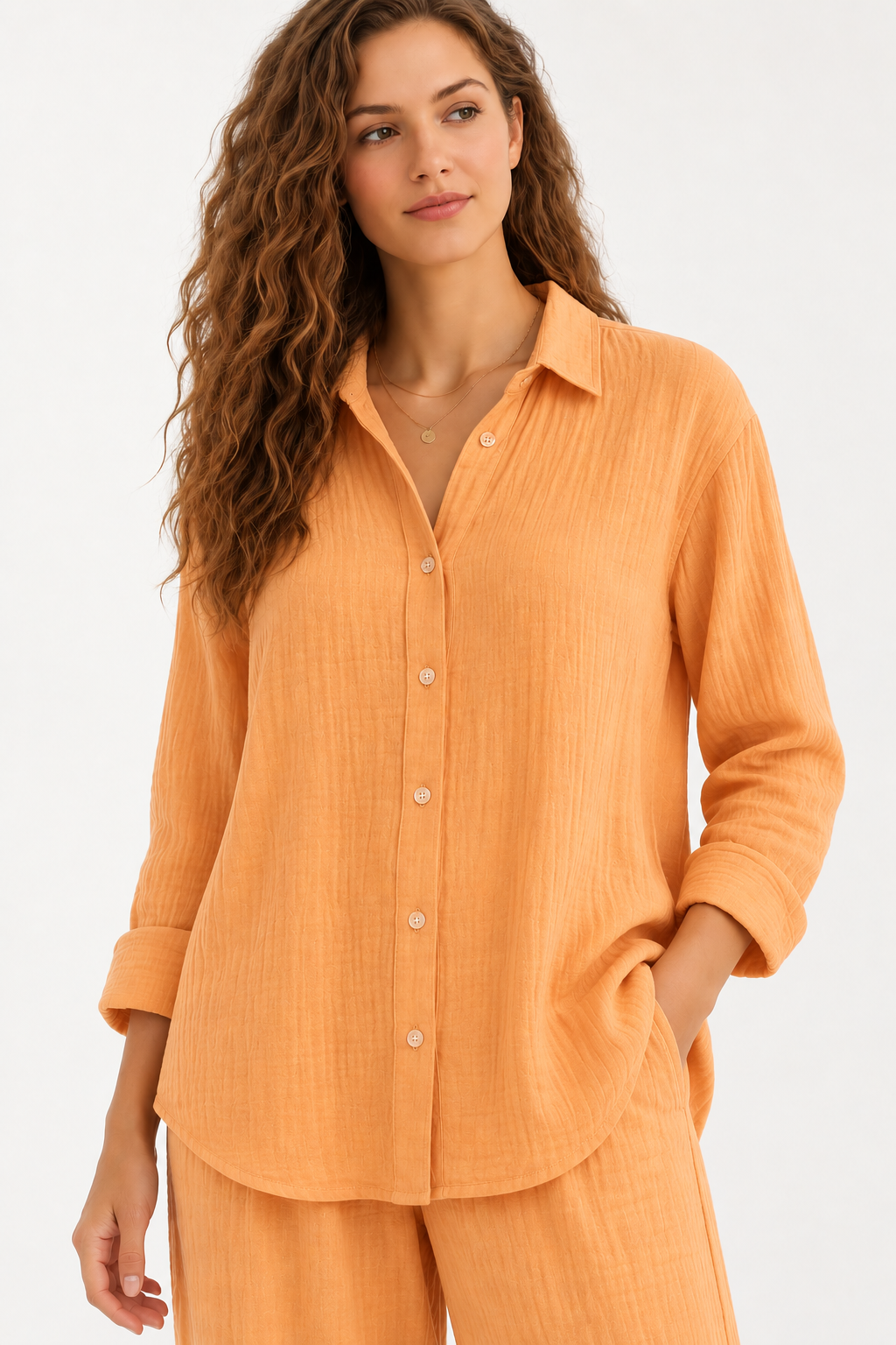 Crinkle Cotton Shirt - 111013