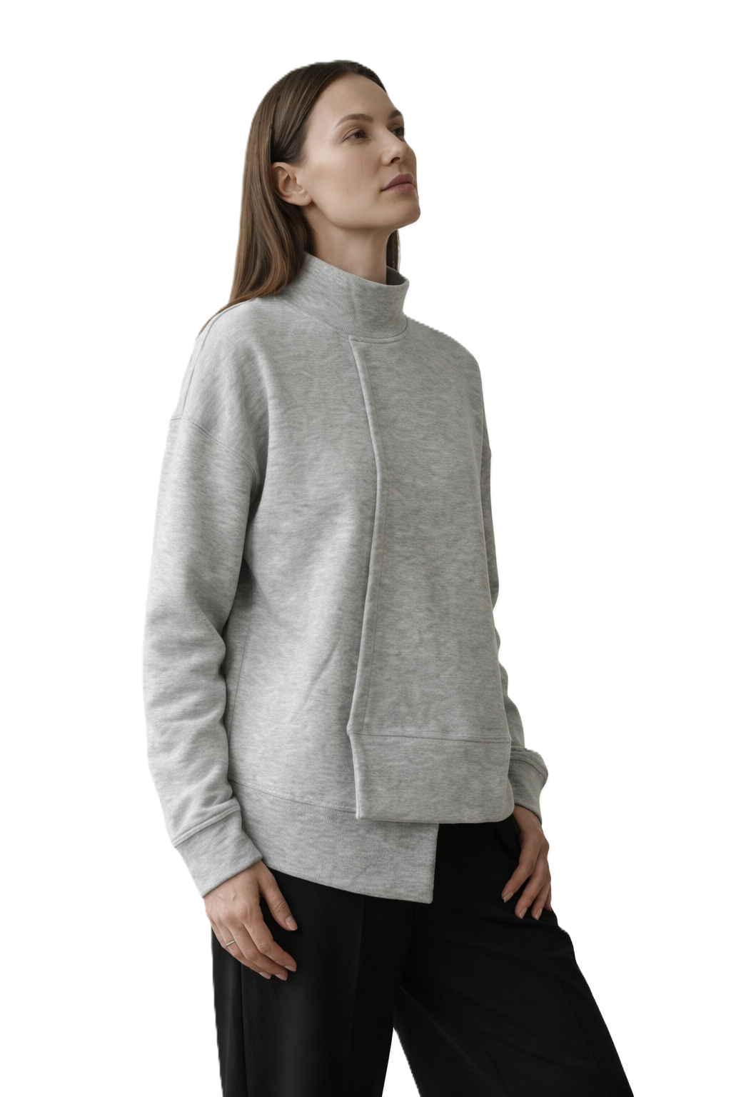 High Neck Casual Sweatshirt - 950