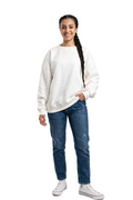 Basic Oversized Sweatshirt – White - AY23