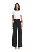 Wide Leg Pants with Belt Loops - Black 112011