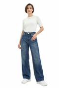 High Waist Wide Leg Denim - 606