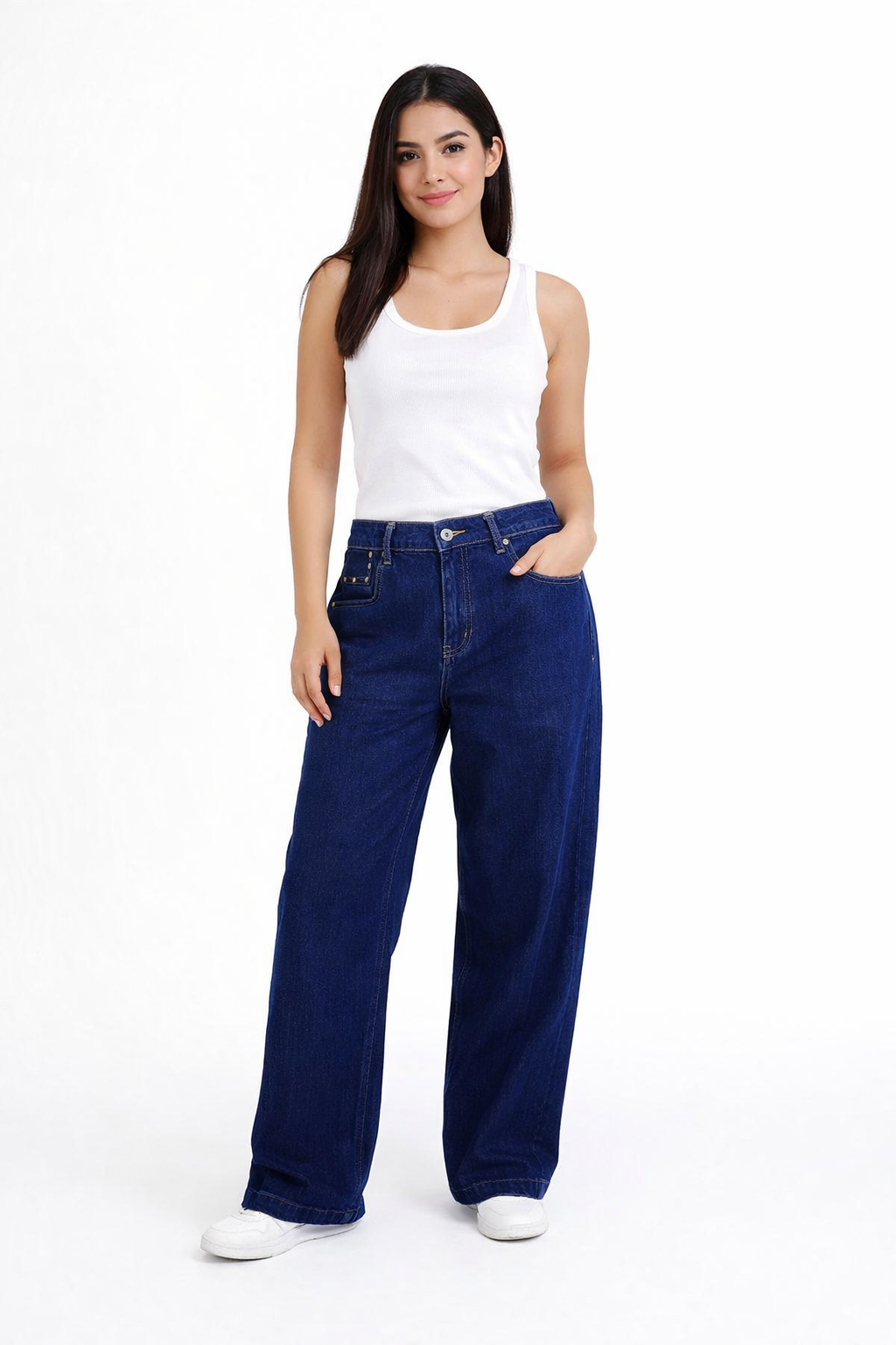 High Waist Wide Leg Denim - 606