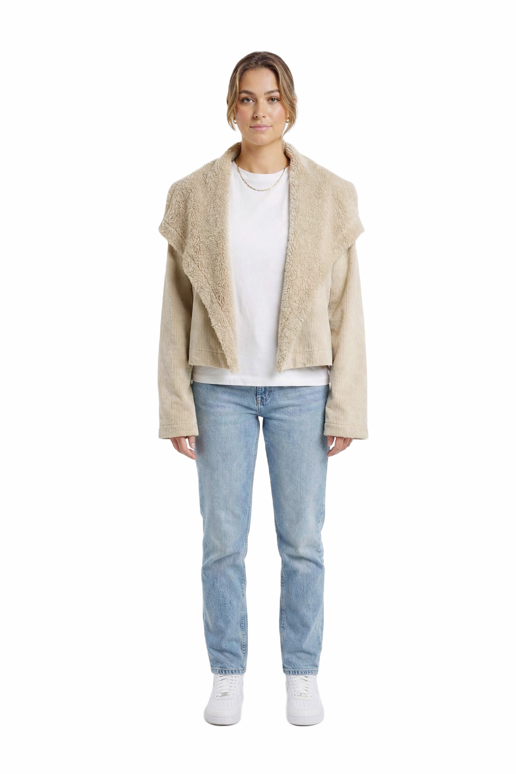 Jacket with Shearling Collar - 715