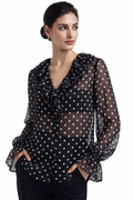 Print Ruffle Blouse - 111028