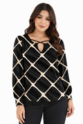 Geometric Print Blouse - 111023