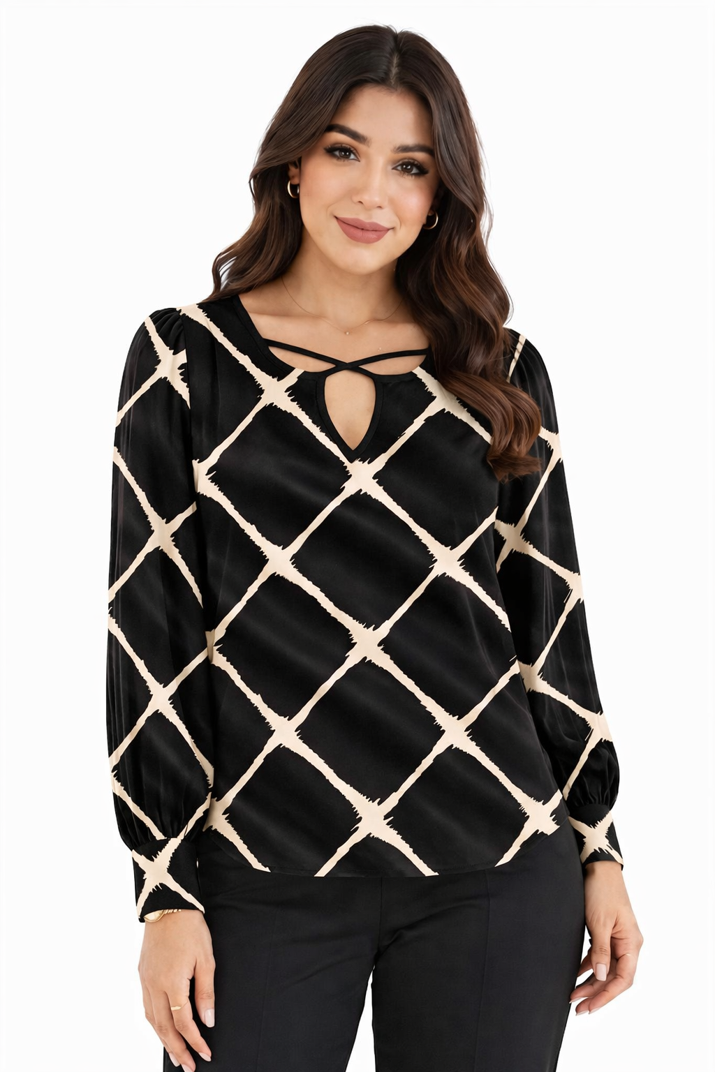 Geometric Print Blouse - 111023
