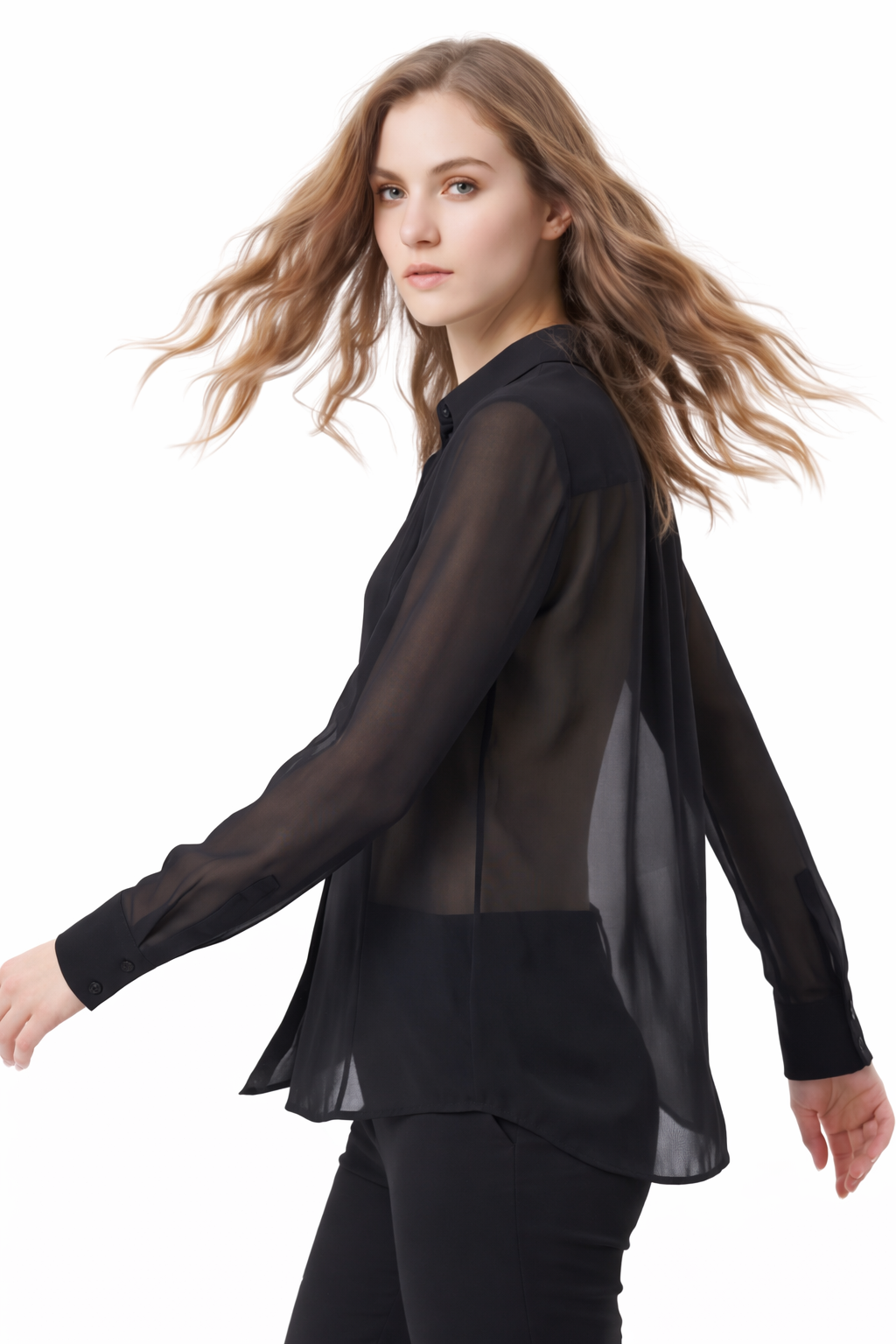Two-layer chiffon blouse  - 111027