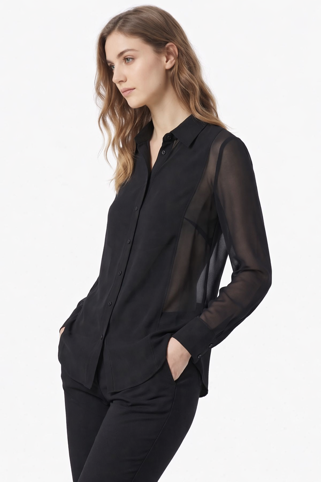 Two-layer chiffon blouse  - 111027