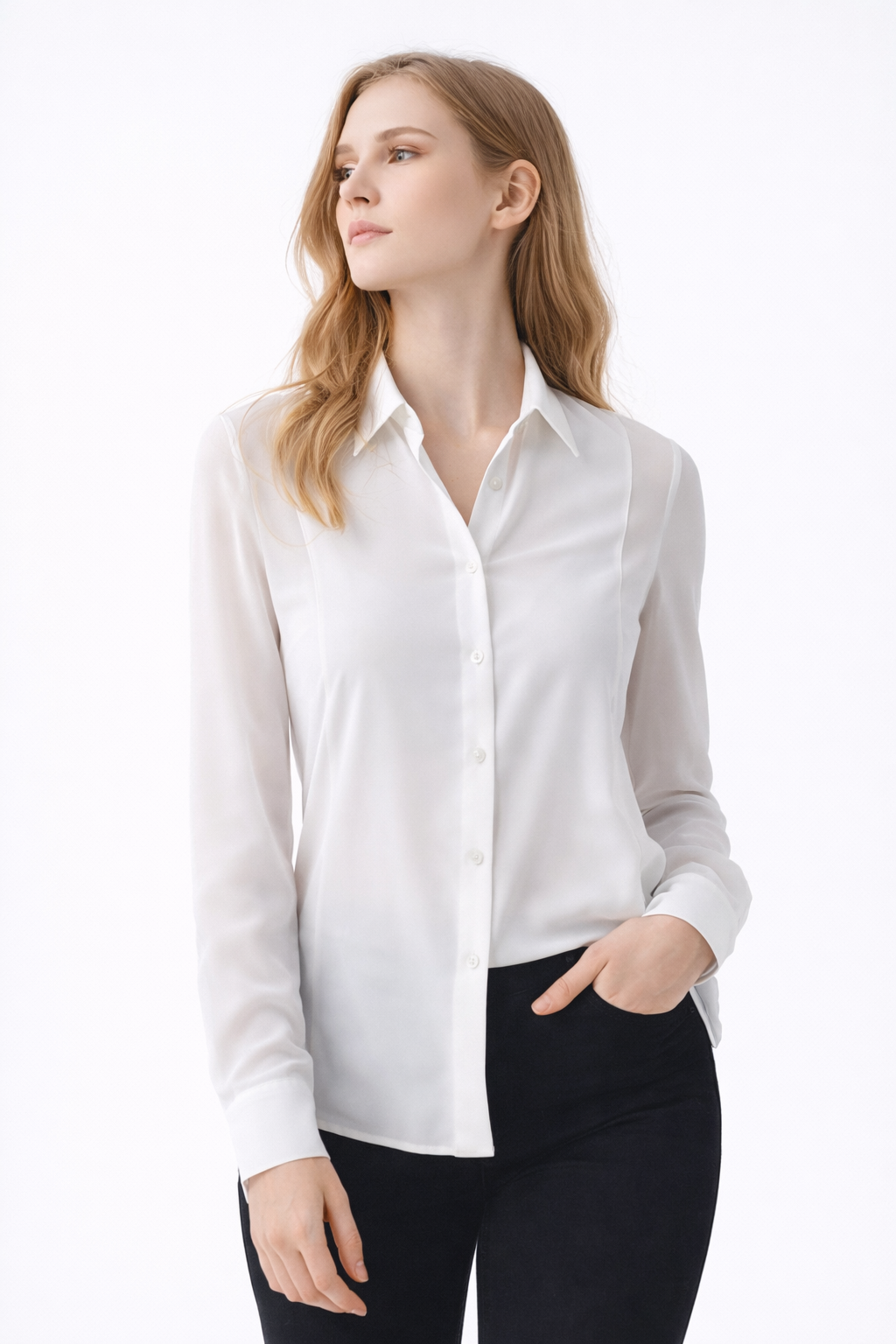Two-Layer Soft Blouse  - 111027
