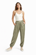 Satin Cuffed-Ankle Jogger - WP112006