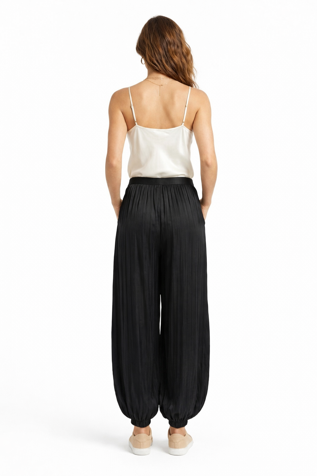 Satin Cuffed-Ankle Jogger - WP112006