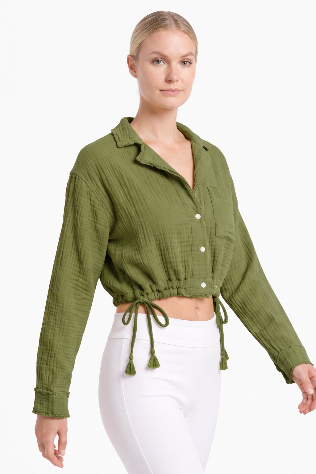 Crinkle short shirt - 111015