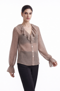 Print Ruffle Blouse - 111028