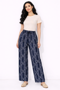 Printed Wide Leg Pants - 112010
