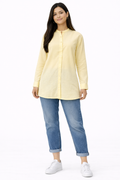Chinese Collar Button Down Linen Shirt - 111021