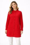 Chinese Collar Linen Shirt - 111021