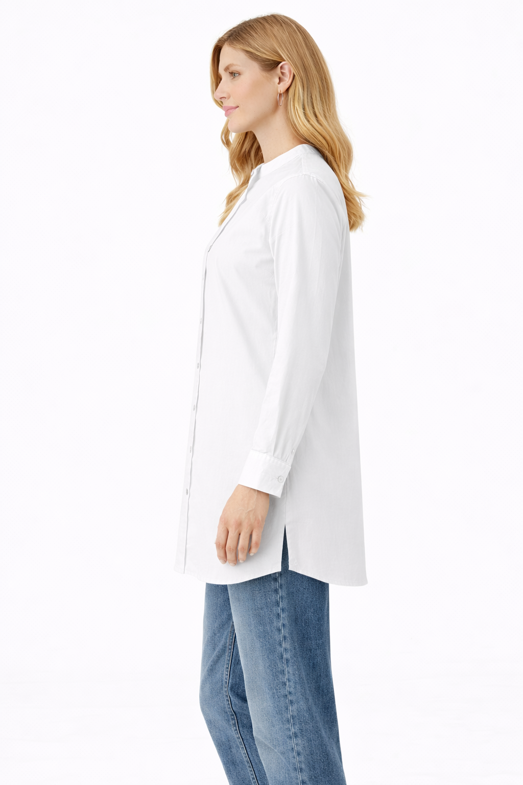 Chinese Collar Linen Shirt - 111021