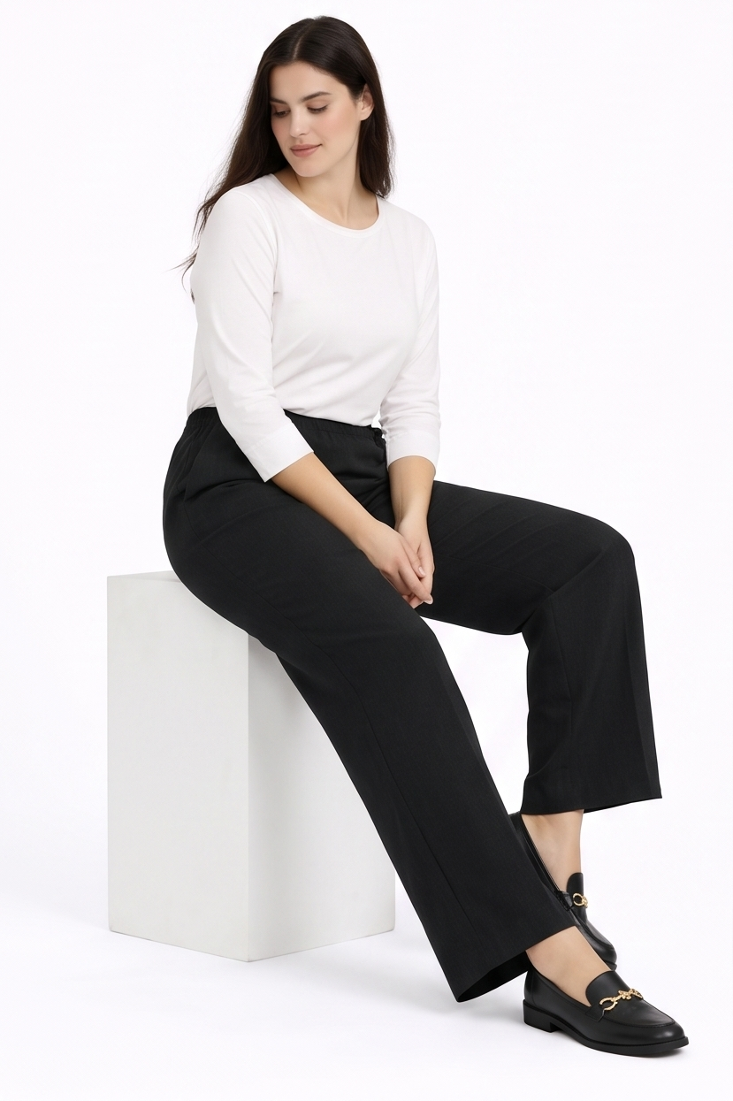 High-Waist Wide Leg Pants - 112002