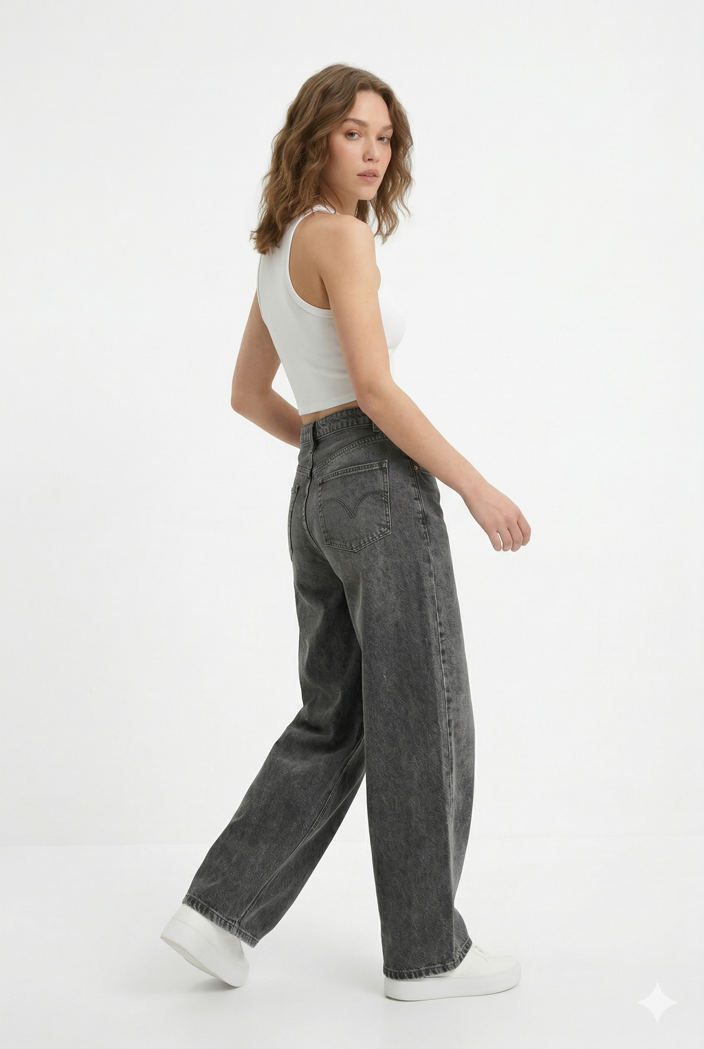 High Waist Wide Leg Denim - 606