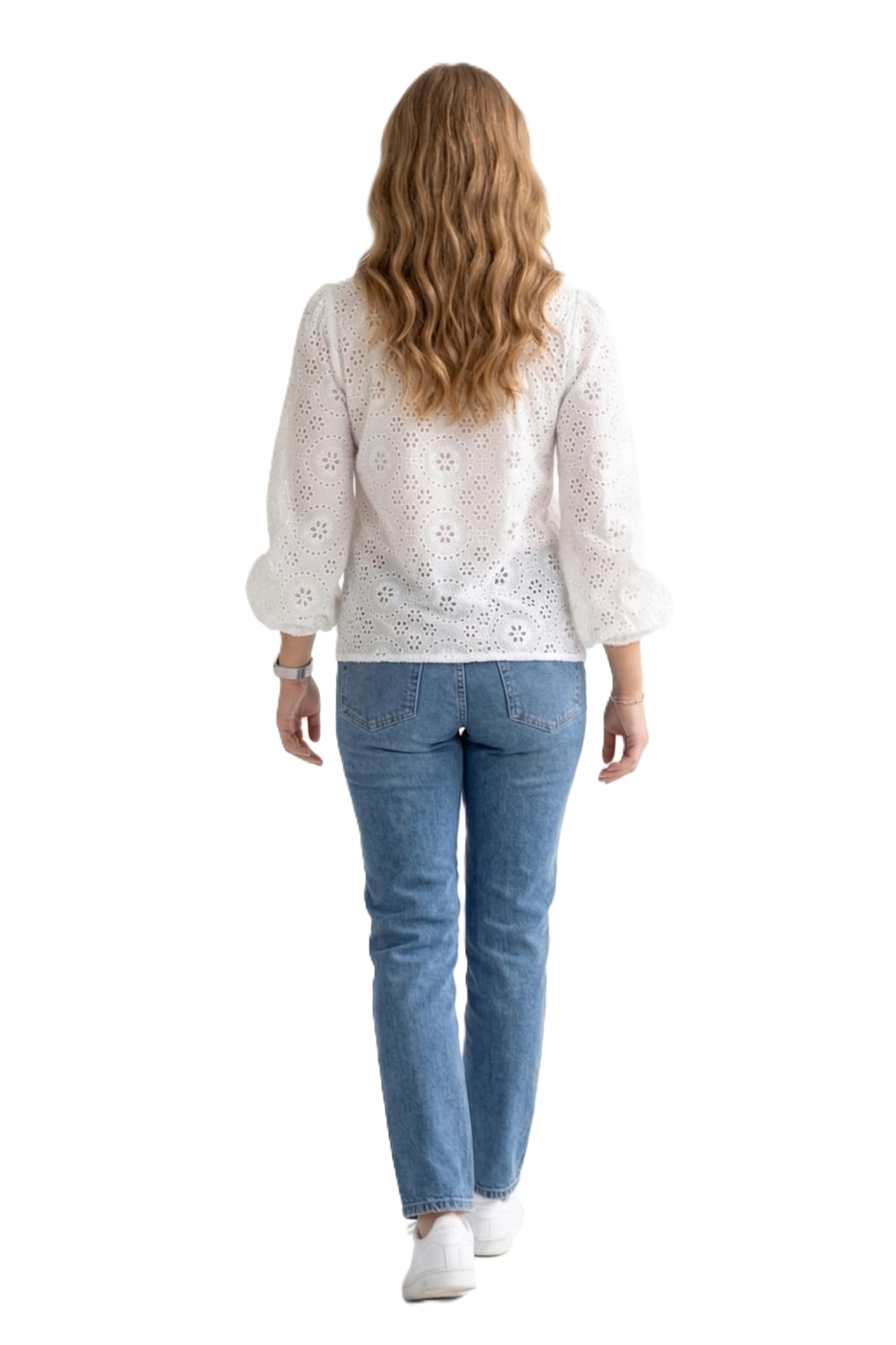 Embroidered Cotton Blouse - 110005