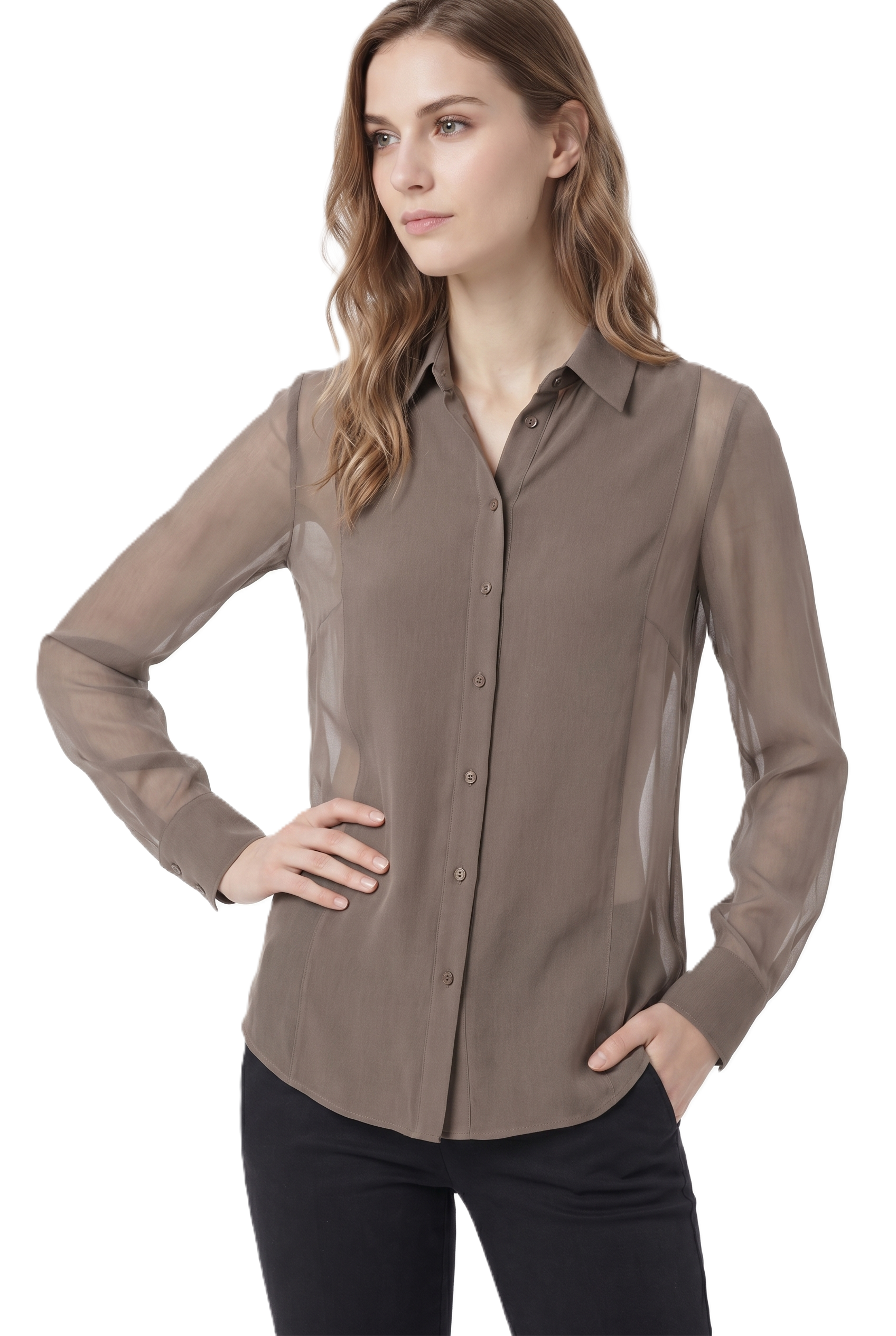 Two-layer chiffon blouse  - 111027