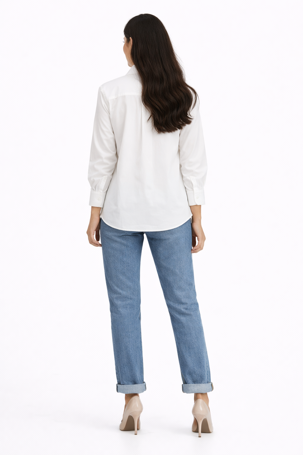 Poplin Shirt with Cuffs – White - 111020