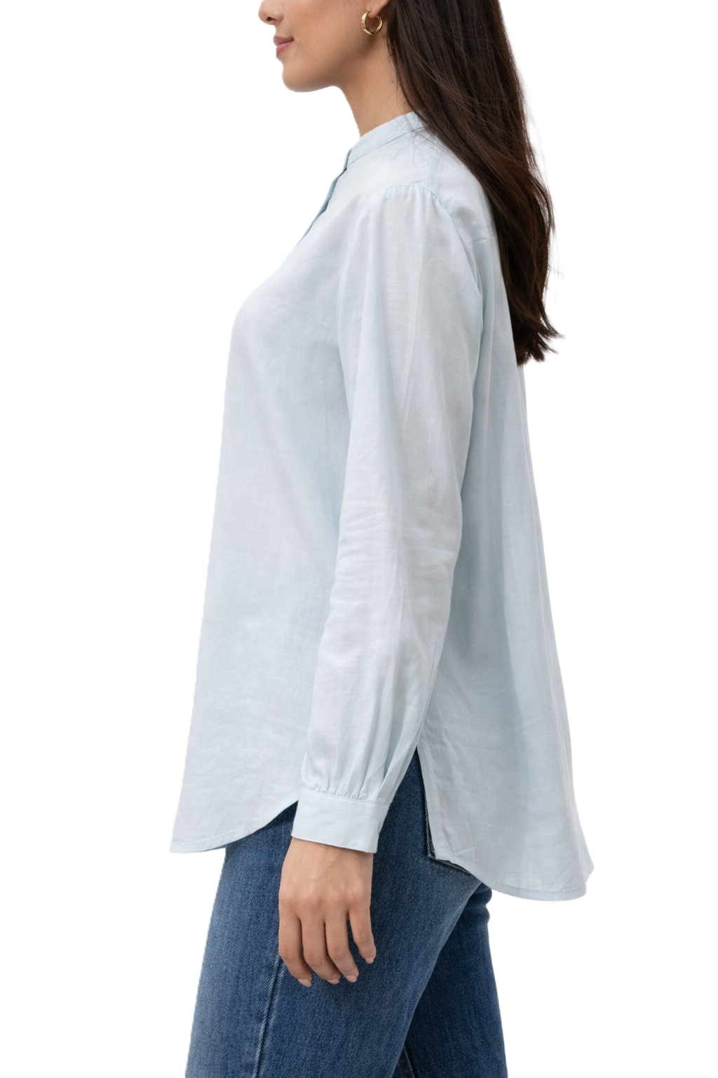 Longline Button Blouse – Lemon- 110001