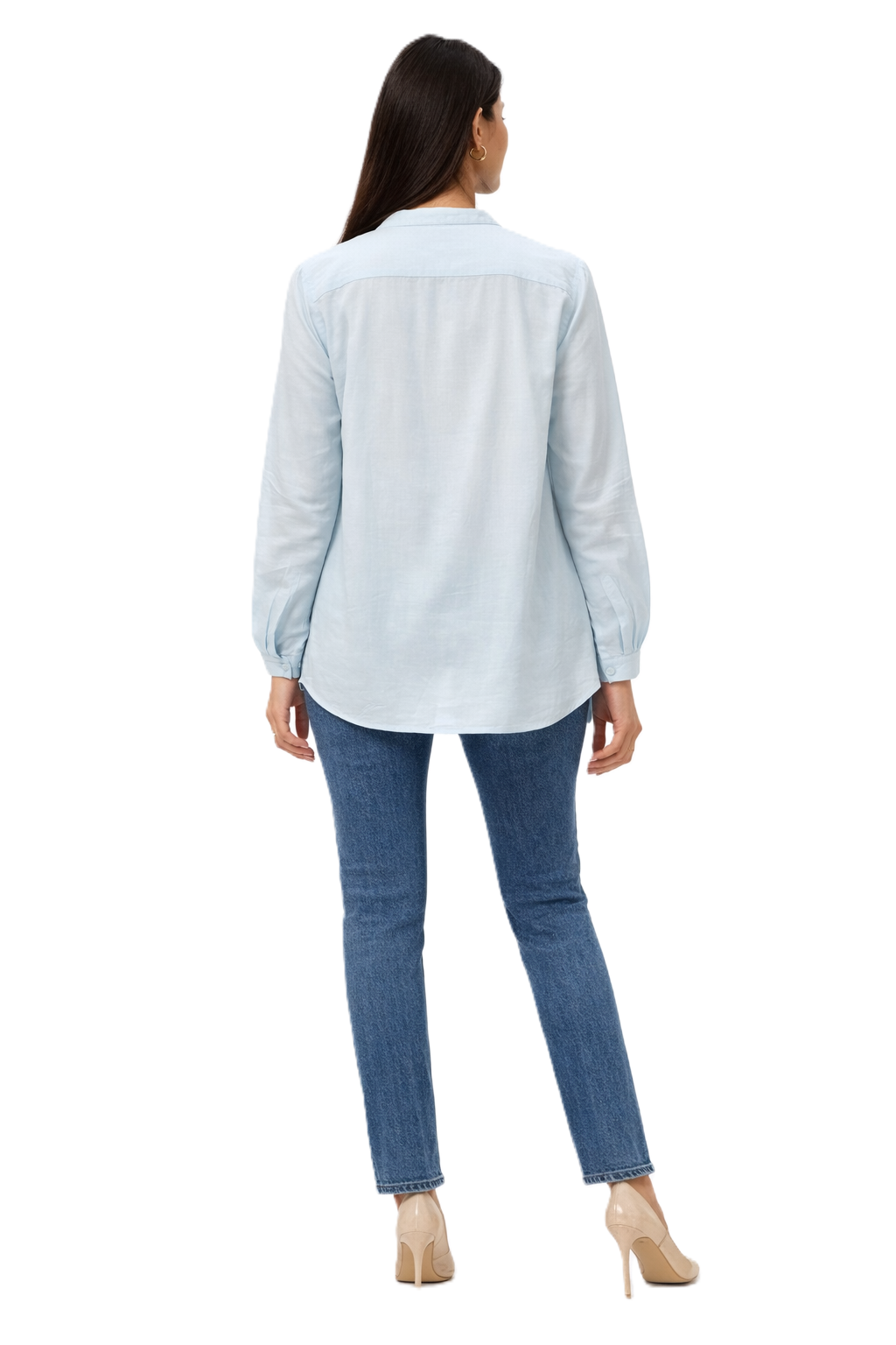 Longline Button Blouse – Lemon- 110001