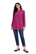 Longline Button Blouse– Purple - 110001