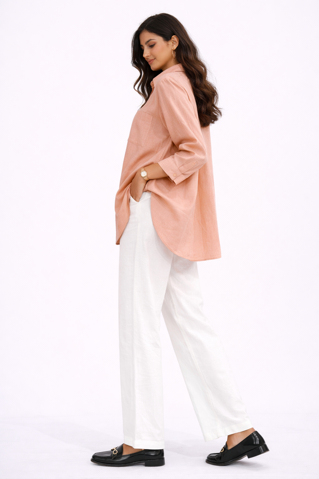 Loose Shirt with Pocket - 110006