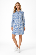 Leaf Print Shirt Dress - HD40