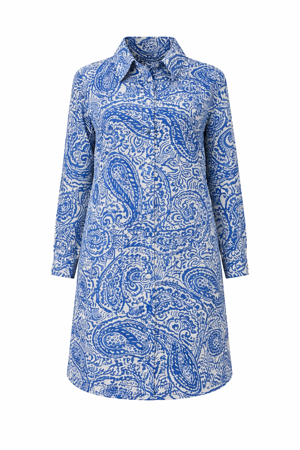 Cashmere Print Shirt Dress - HD40