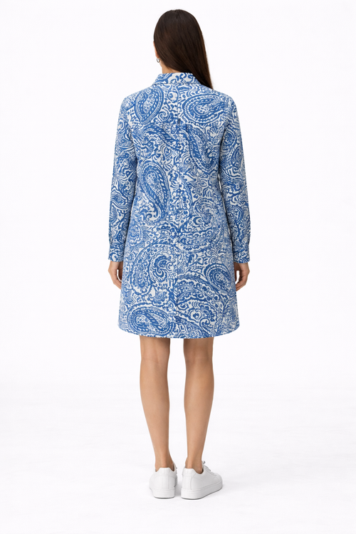 Cashmere Print Shirt Dress - HD40