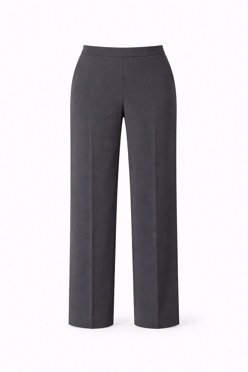 Side Zipper Straight Leg Pants – Grey - 112007