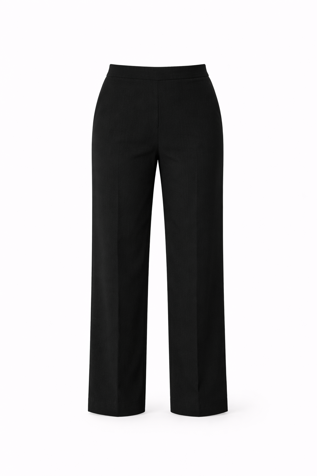 Side Zipper Straight Leg Pants – Black - 112007