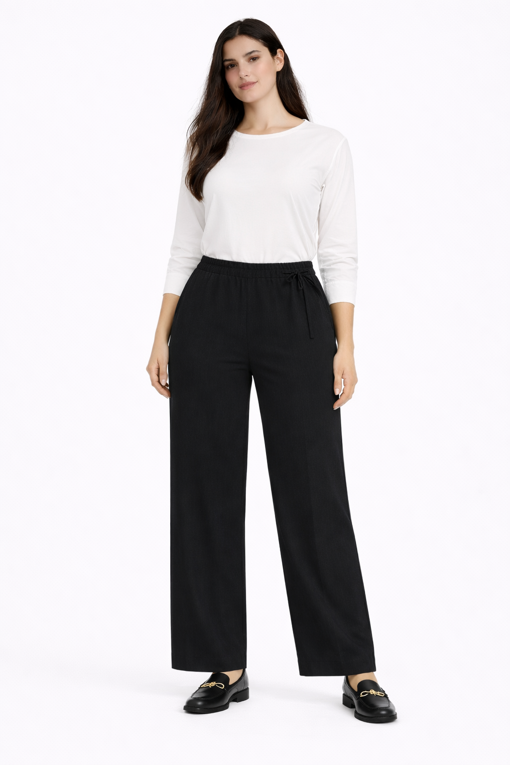 High-Waist Wide Leg Pants - 112002