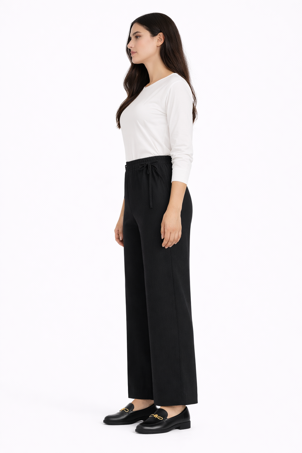 High-Waist Wide Leg Pants - 112002